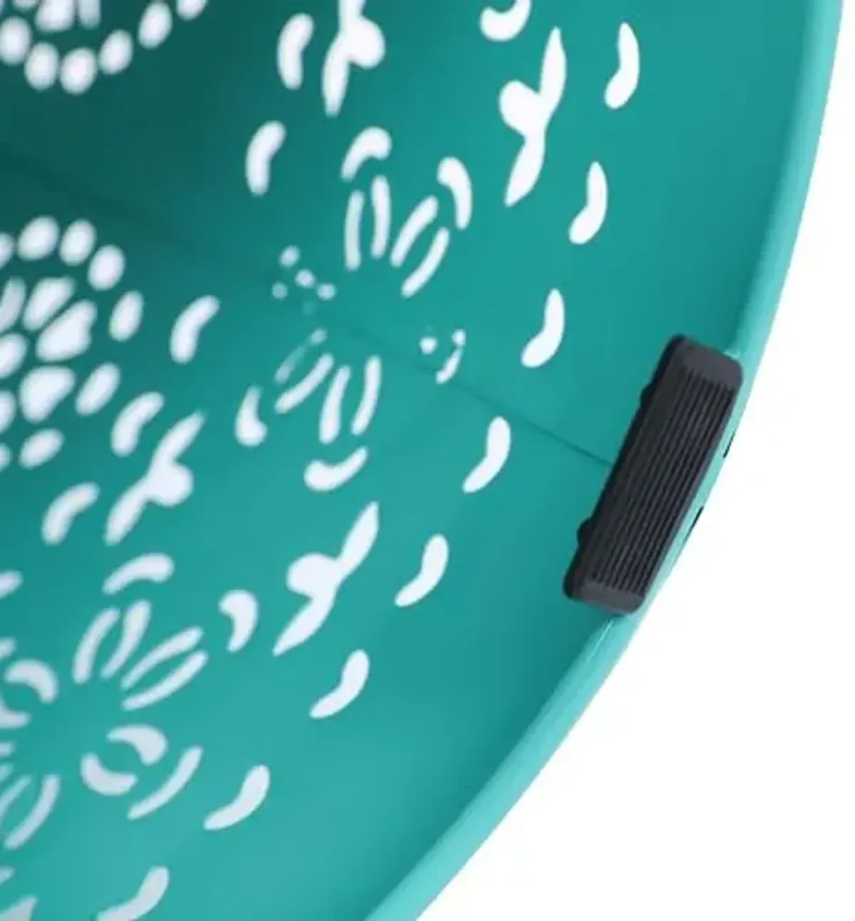 Christopher Knight Home Patio Side Table with Solar Powered Light, Outdoor Metal Coffee Table, Lace Cut Iron End Table, Patio Garden Stool with Cutout Design for Patio or Balcony,Teal