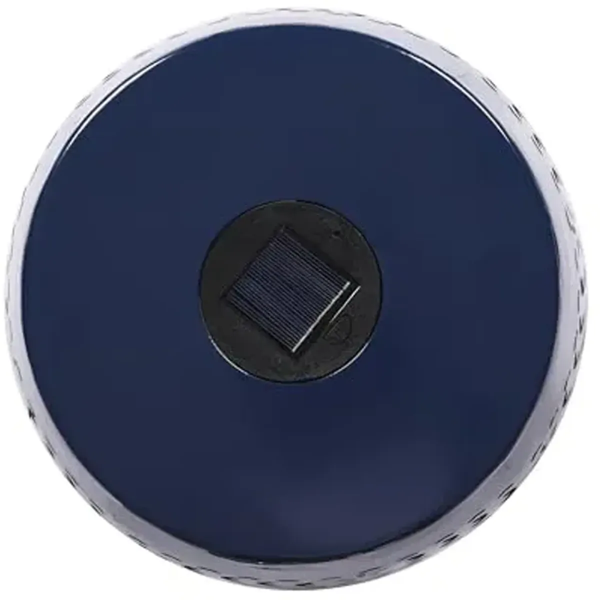 Christopher Knight Home Patio Side Table with Solar Powered Light, Outdoor Metal Coffee Table, Lace Cut Iron End Table, Patio Garden Stool with Cutout Design for Patio or Balcony, Blue