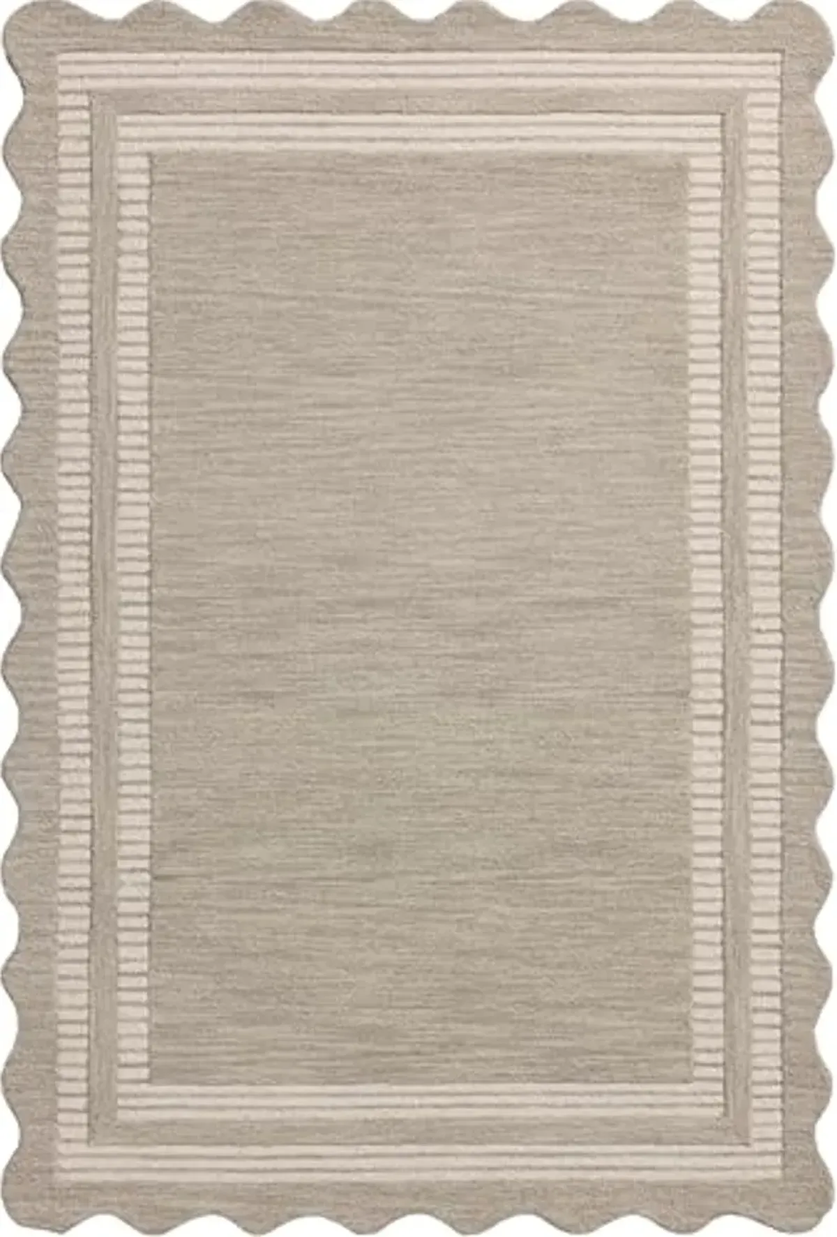 Loloi Chris Loves Julia Scottie Collection SCO-01 Fog/Ivory 9'-3" x 13', .87" Pile Height, Area Rug