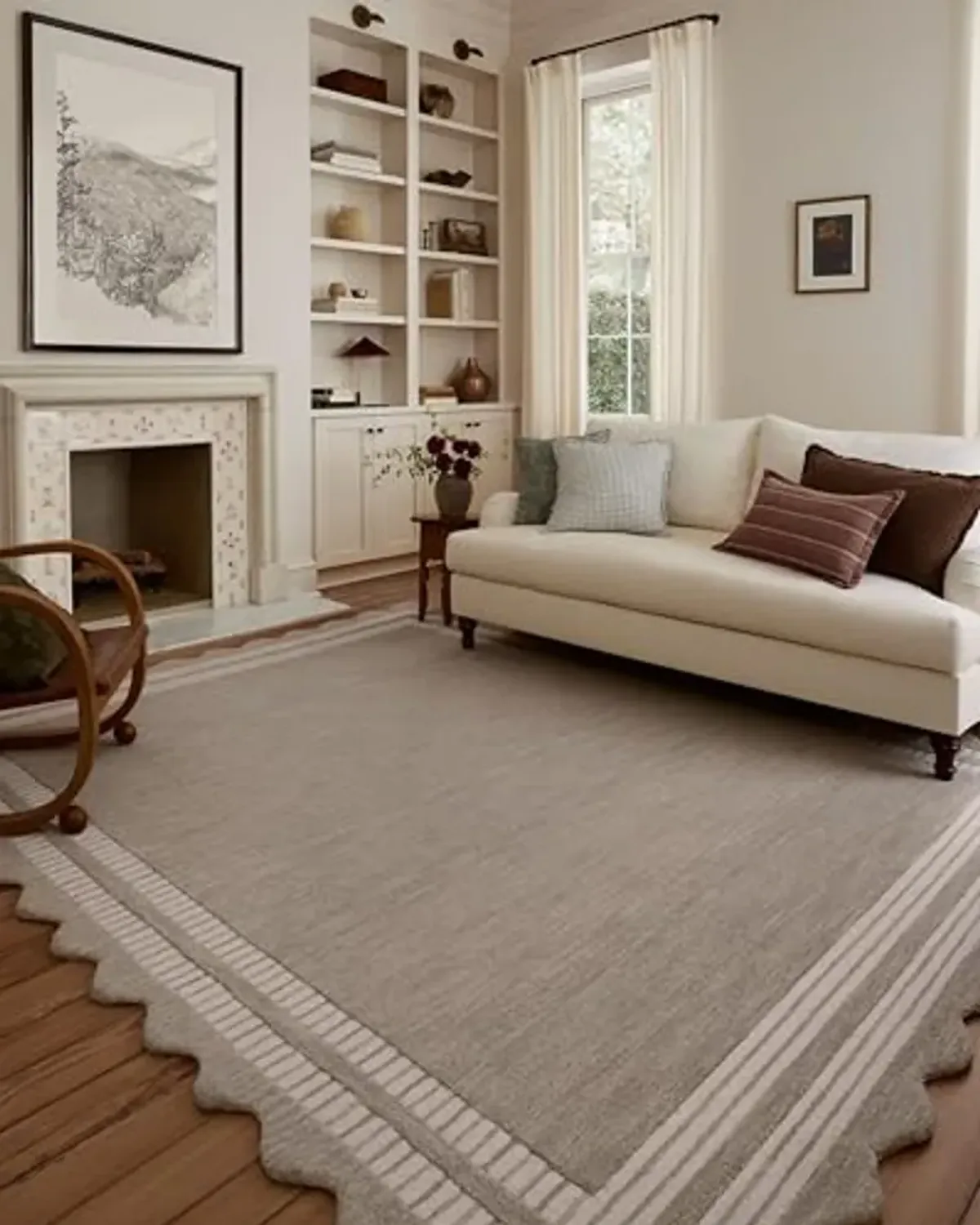 Loloi Chris Loves Julia Scottie Collection SCO-01 Fog/Ivory 9'-3" x 13', .87" Pile Height, Area Rug