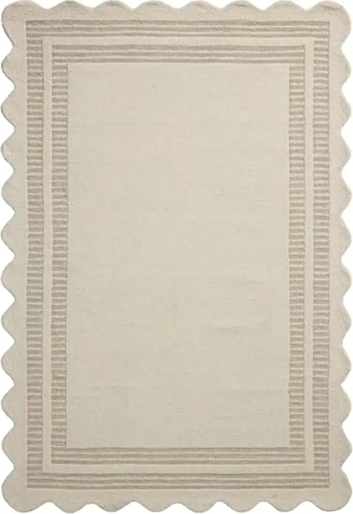 Loloi Chris Loves Julia Scottie Collection SCO-01 Ivory/Grey 3'-6" x 5'-6", .87" Pile Height, Accent Rug