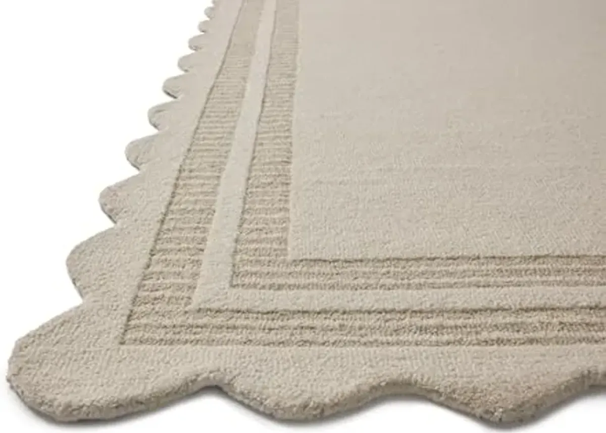 Loloi Chris Loves Julia Scottie Collection SCO-01 Ivory/Grey 3'-6" x 5'-6", .87" Pile Height, Accent Rug