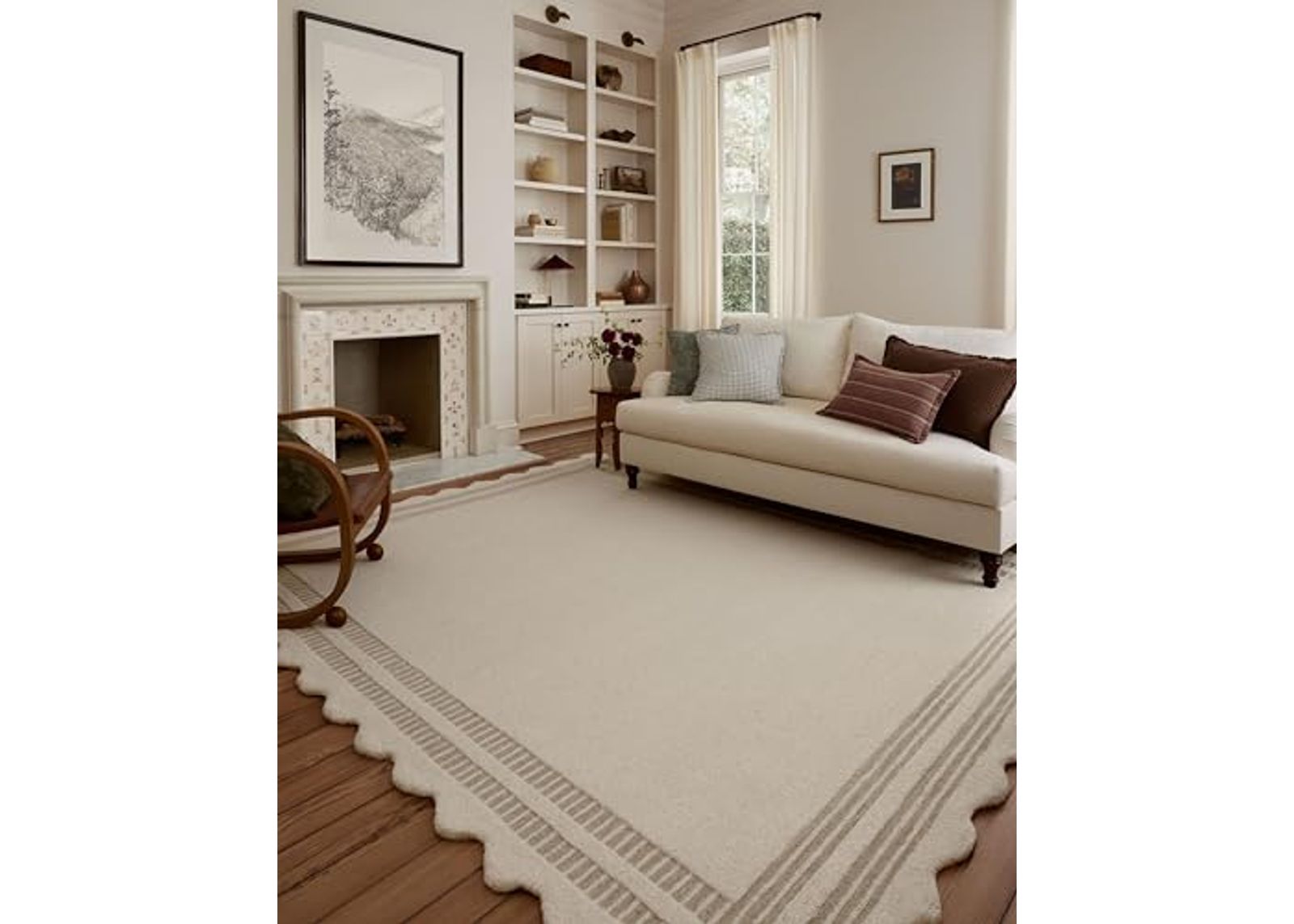 Loloi Chris Loves Julia Scottie Collection SCO-01 Ivory/Grey 3'-6" x 5'-6", .87" Pile Height, Accent Rug