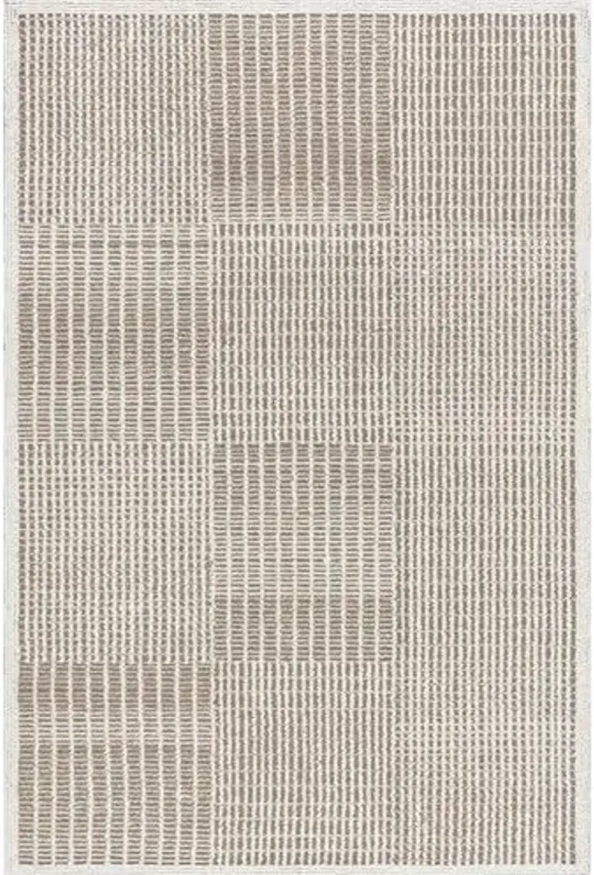 Rugs USA Montceito Handmade, Taupe/Ivory, 4' x 6', Tiled Wool, Soft and Cozy, High Traffic, Stain Resistant, Easy Clean, Durable Area Rug for Bedroom, Living Room, Dining Space, Den, Foyer