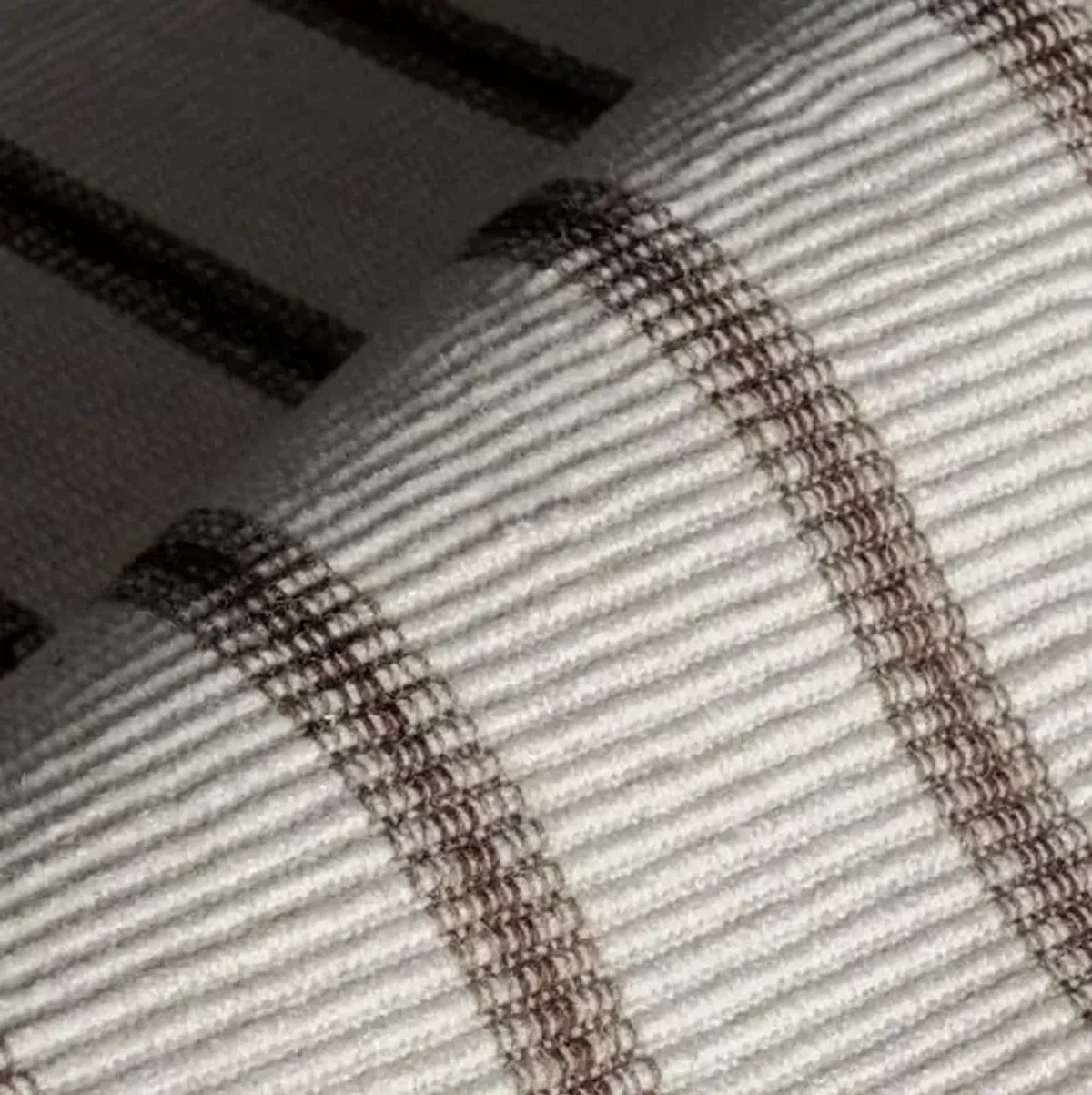 Rugs USA X Frenshe Interiors by Ashley Tisdale Toluca Striped Wool Area Rug, 4x6, Ivory