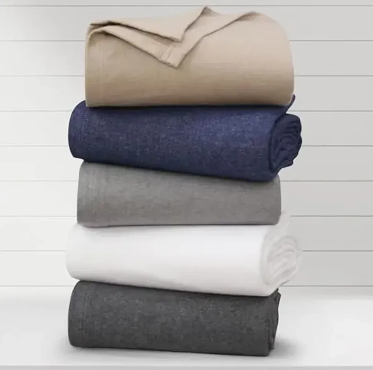 Tribeca Living All Seasons Luxury Cotton Blanket - Oversized, Yarn Dyed, Soft and Warm 100% Cotton Blanket - Queen, Heather Mid Grey