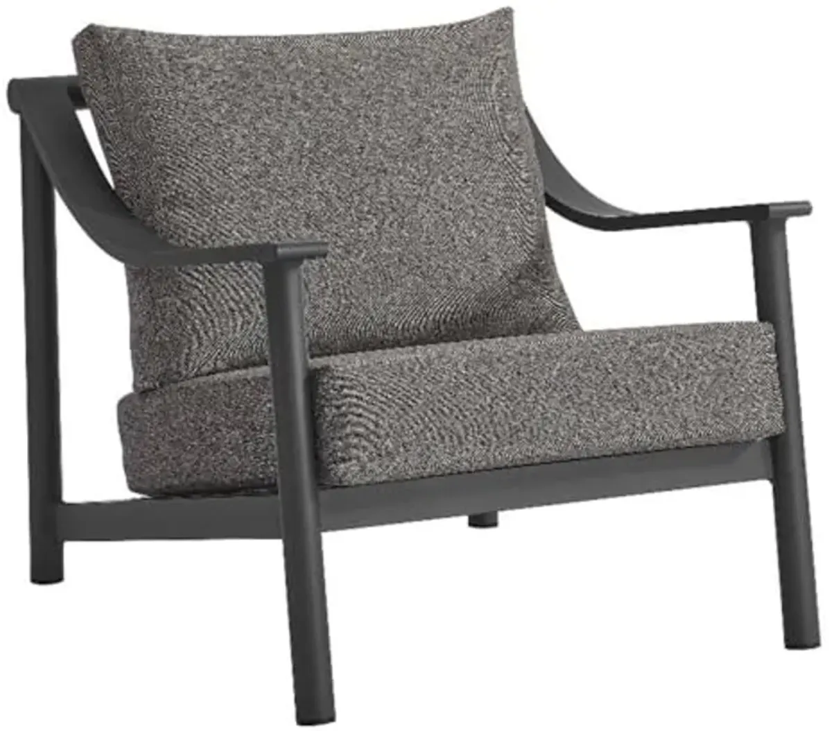 Modway Terrace Aluminum Outdoor Patio Accent Armchair in Carbon Graphite