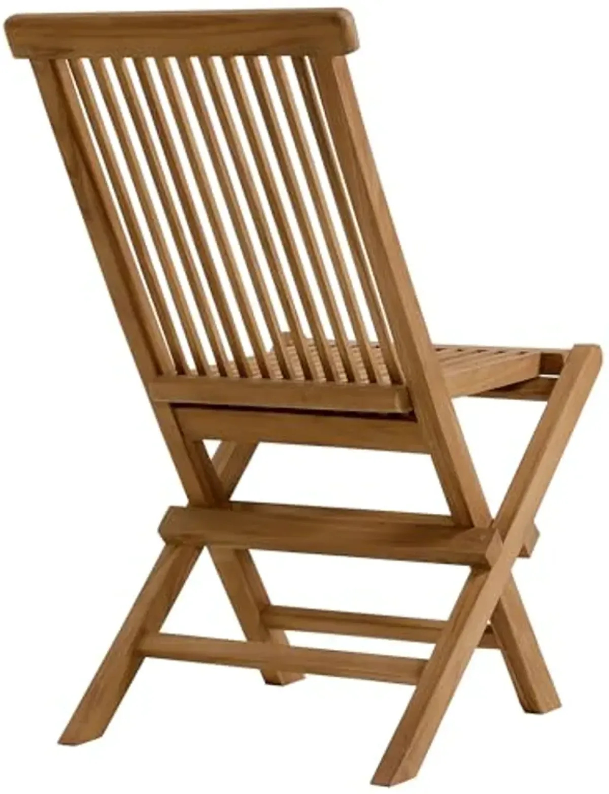 Modway Vienna Outdoor Patio Teak Wood Folding Chairs Set of 4 in Natural – Weather-Resistant Armless Patio Dining Chairs – Foldable Deck Chairs for Backyard, Garden, Porch