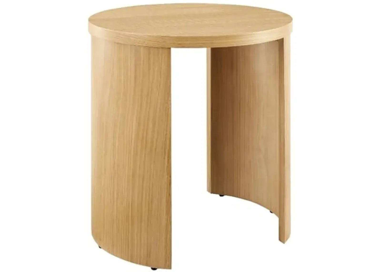 Modway Aspect Round Wood Side Table in Oak