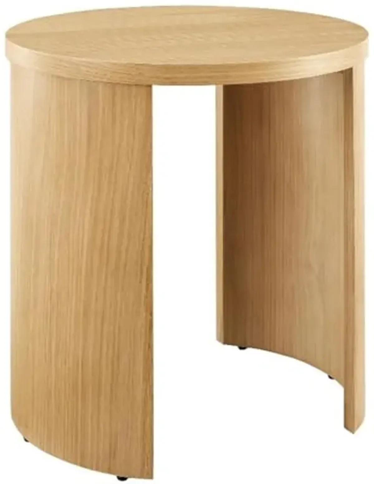 Modway Aspect Round Wood Side Table in Oak