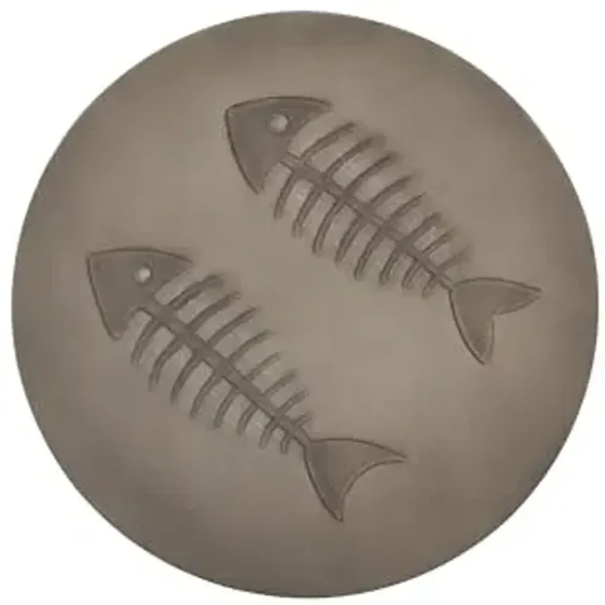 Christopher Knight Home Round Side Table, Outdoor Side Table, Accent Table, End Table, Lightweight Concrete Patio Stool Table with Fish Pattern Finish Design for Garden Balcony Yard Poolside, Gray