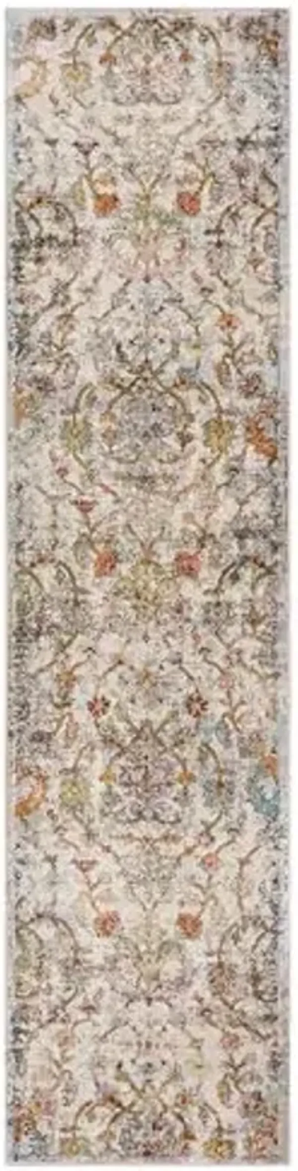 LR Home Indoor 2x3 Area Rugs for Home Décor | Turkish Rugs for Living Room, Bedroom, Playroom, Entryway, Office | Classic Floral Farmhouse Boho Area Rug for Room Décor | Multicolor