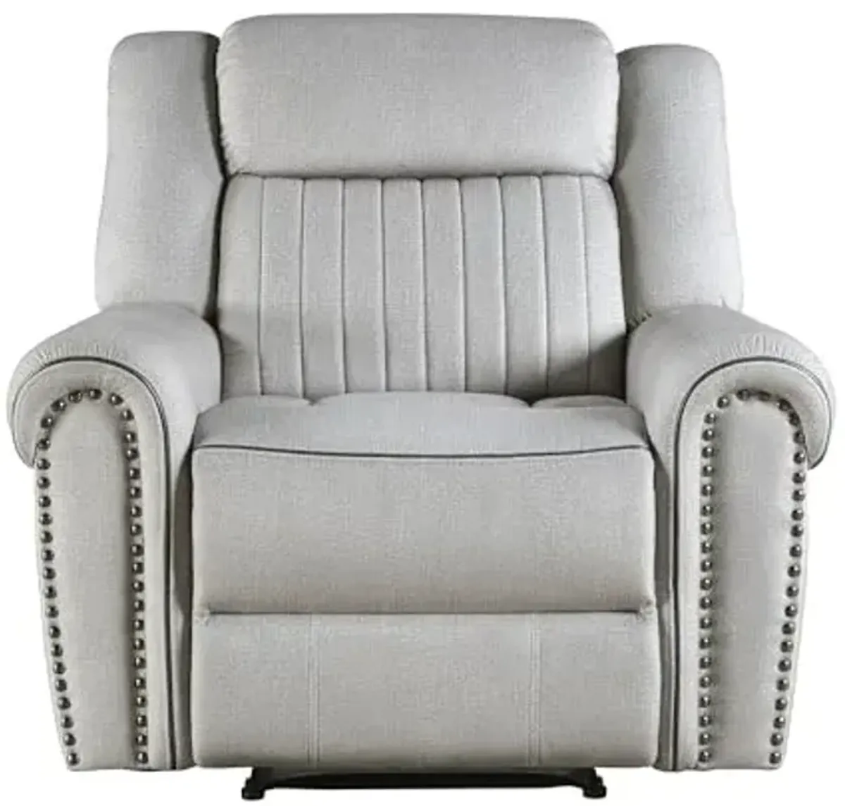 Lexicon Brennen Microfiber Upholstery Reclining Chair in Mist Color