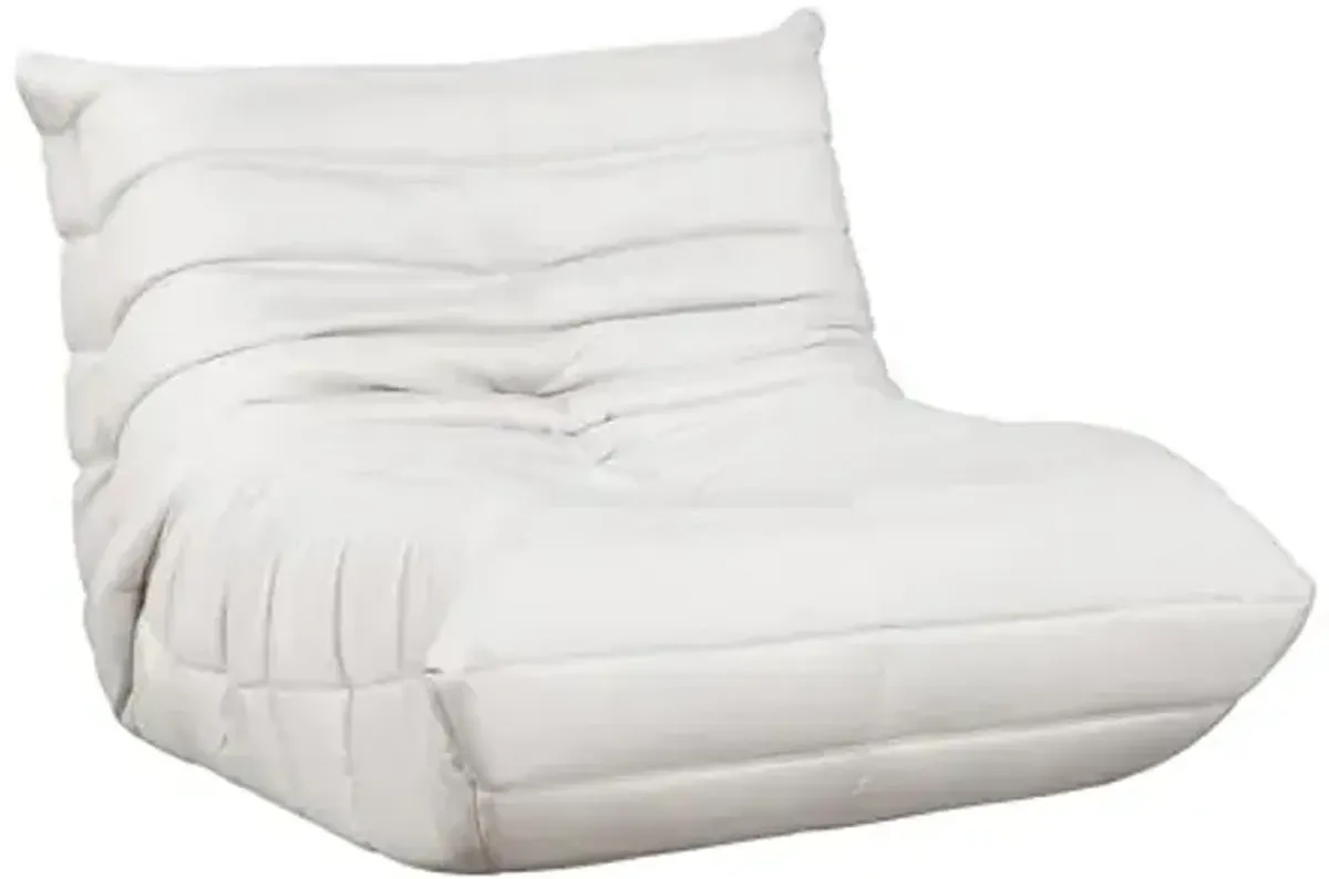 Lexicon Seven Microfiber Accent Chair in Beige