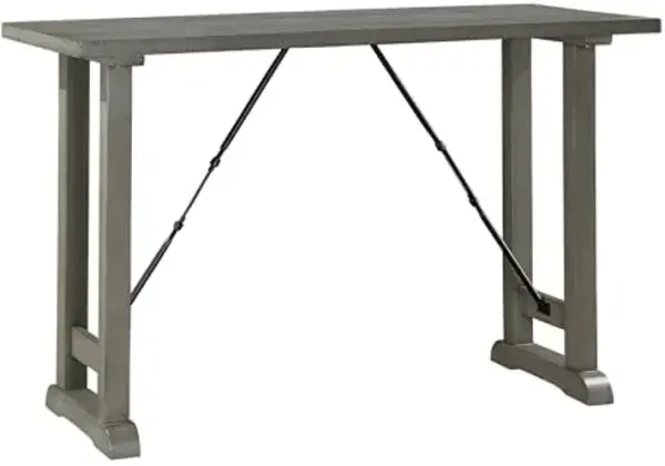 Homelegance Lexicon Trudy Wood Counter Height Dining Room Table with 4 Drawers in Gray