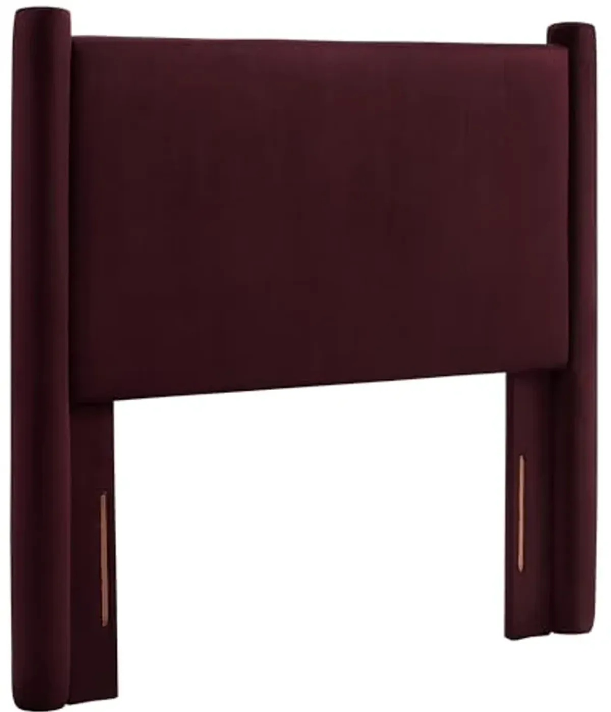 Modway Rael Twin Upholstered Headboard with Pillars in Mulberry – Velvet Headboard – Stain-Resistant Performance Velvet Headboard for Twin Beds