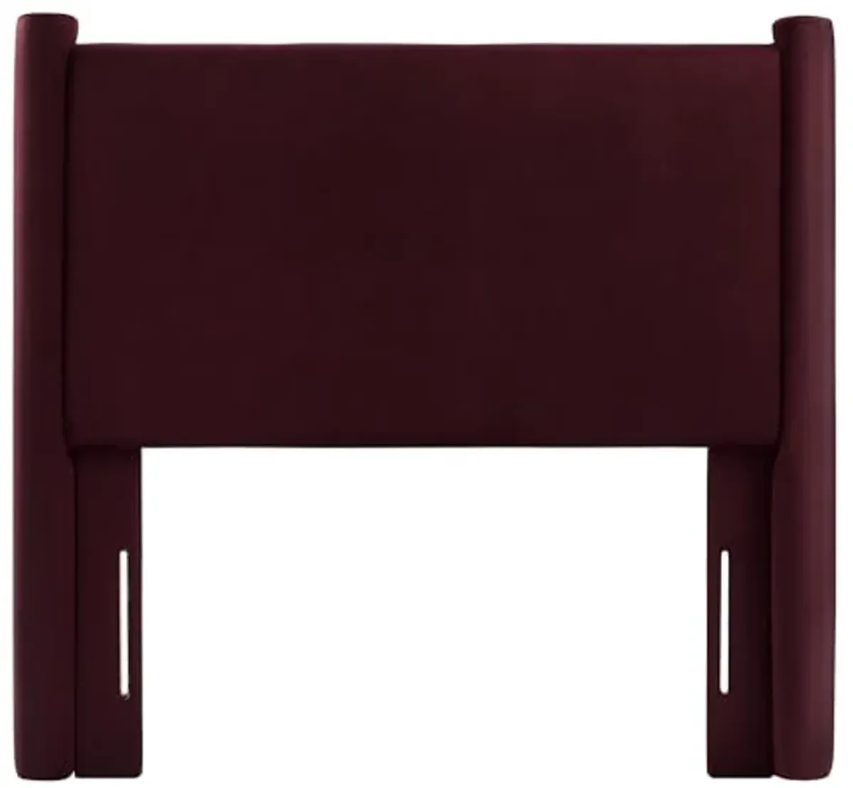 Modway Rael Twin Upholstered Headboard with Pillars in Mulberry – Velvet Headboard – Stain-Resistant Performance Velvet Headboard for Twin Beds