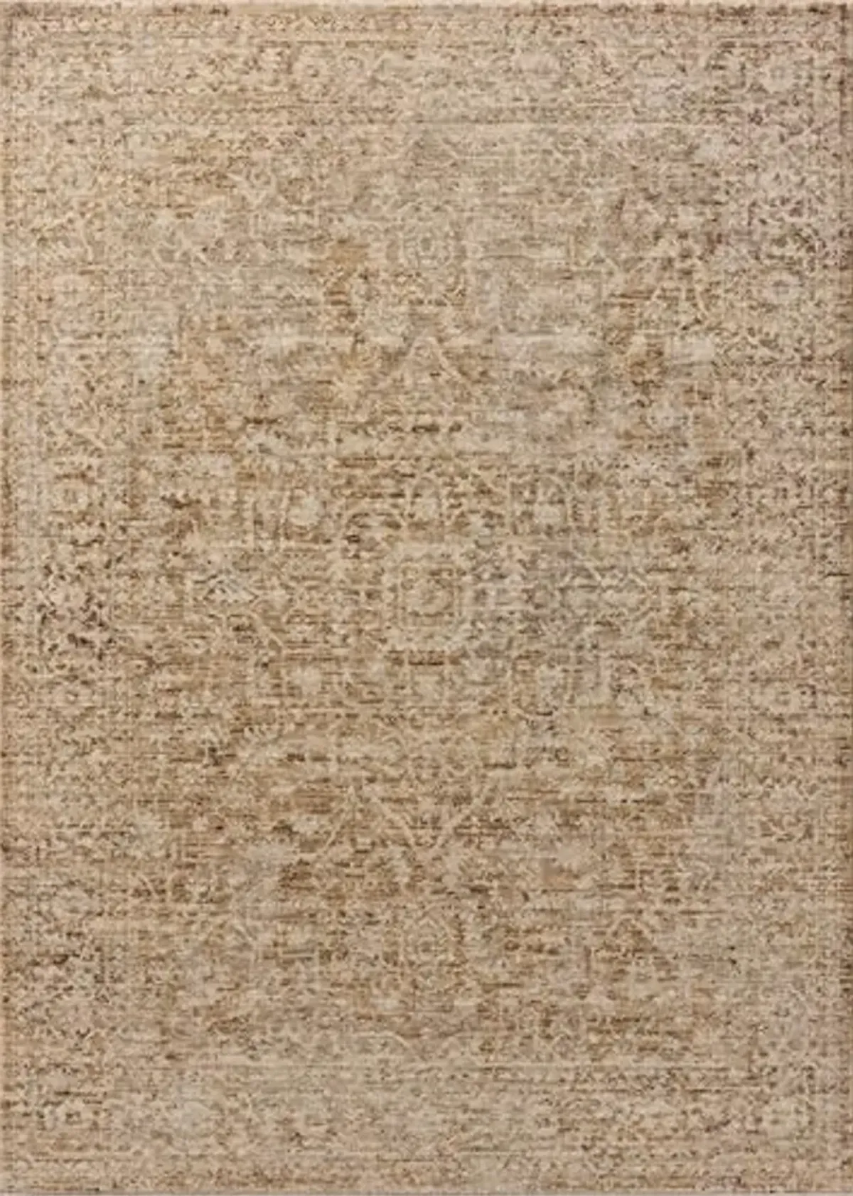 Loloi II Newman Collection NEW-02 Wheat/Natural 3'-11" x 5'-7" Area Rug, .37" Pile Height, Soft, Durable, Non-Shedding, Easy Clean, Rug for Living Room