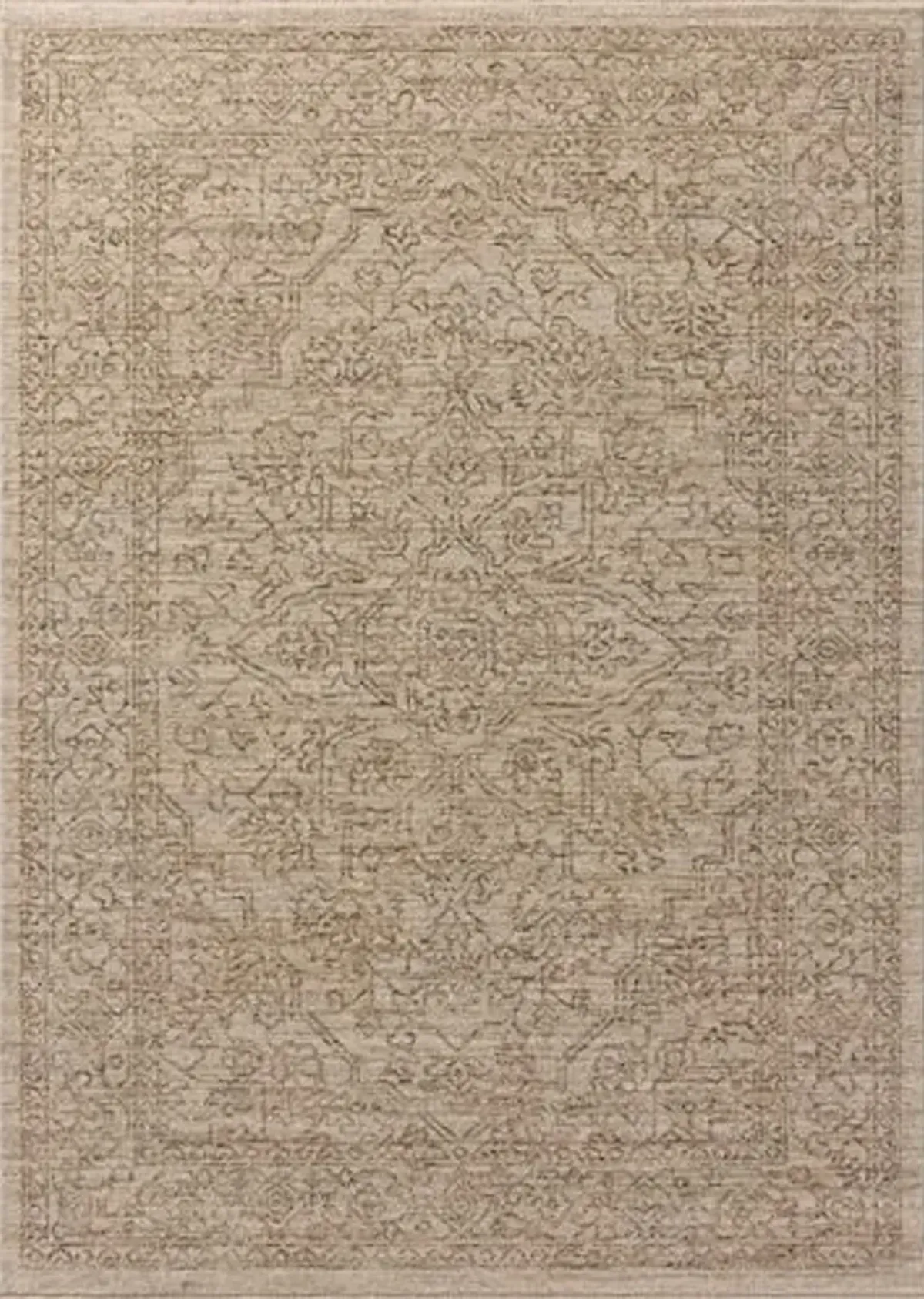 Loloi II Newman Collection NEW-01 Taupe/Bone 3'-11" x 5'-7" Area Rug, .37" Pile Height, Soft, Durable, Non-Shedding, Easy Clean, Rug for Living Room