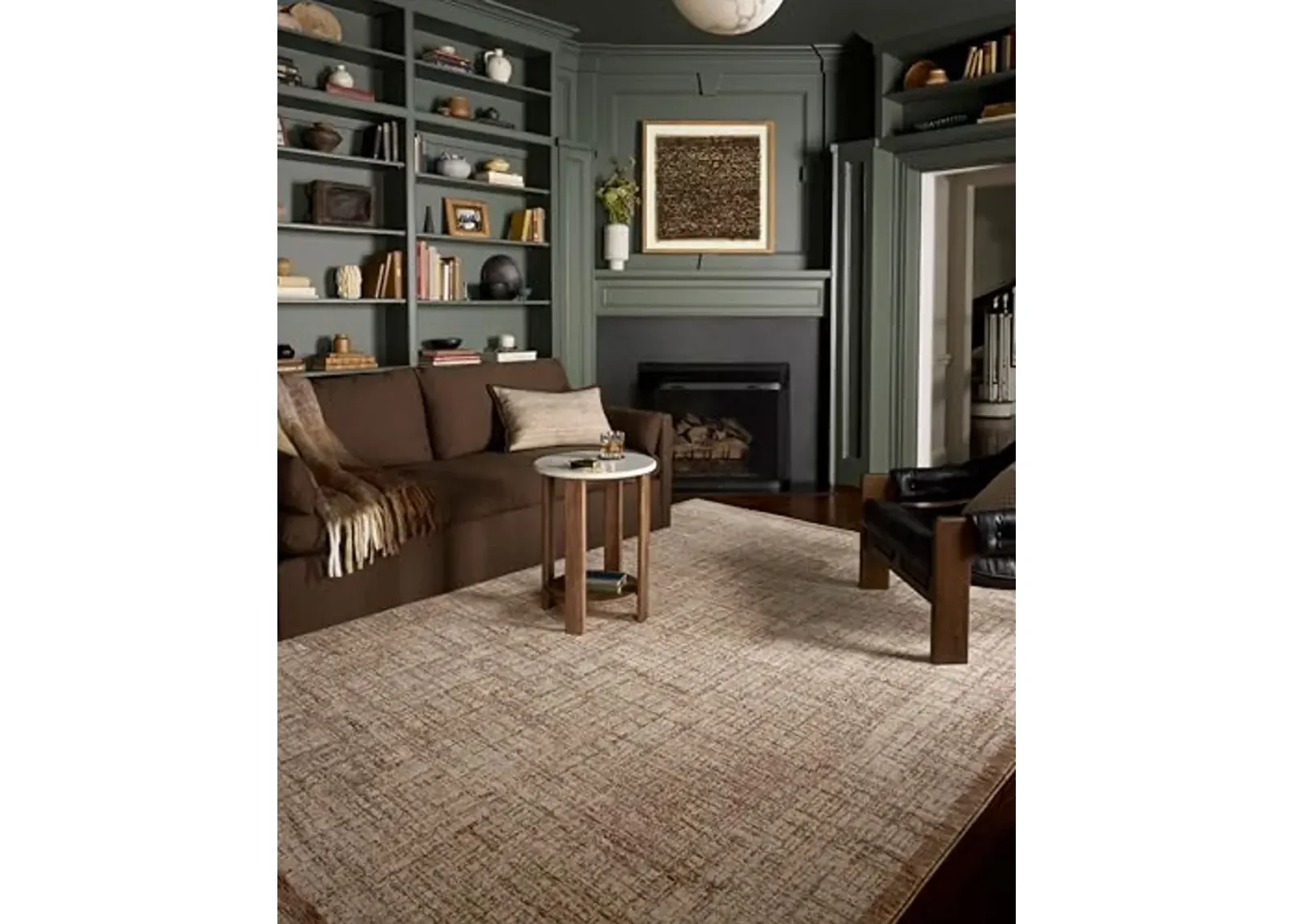 Loloi II Winston Collection WIT-01 Earth/Bone 11'-6" x 15'-7" Area Rug, .38" Pile Height, Soft, Durable, Non-Shedding, Easy Clean, Rug for Living Room