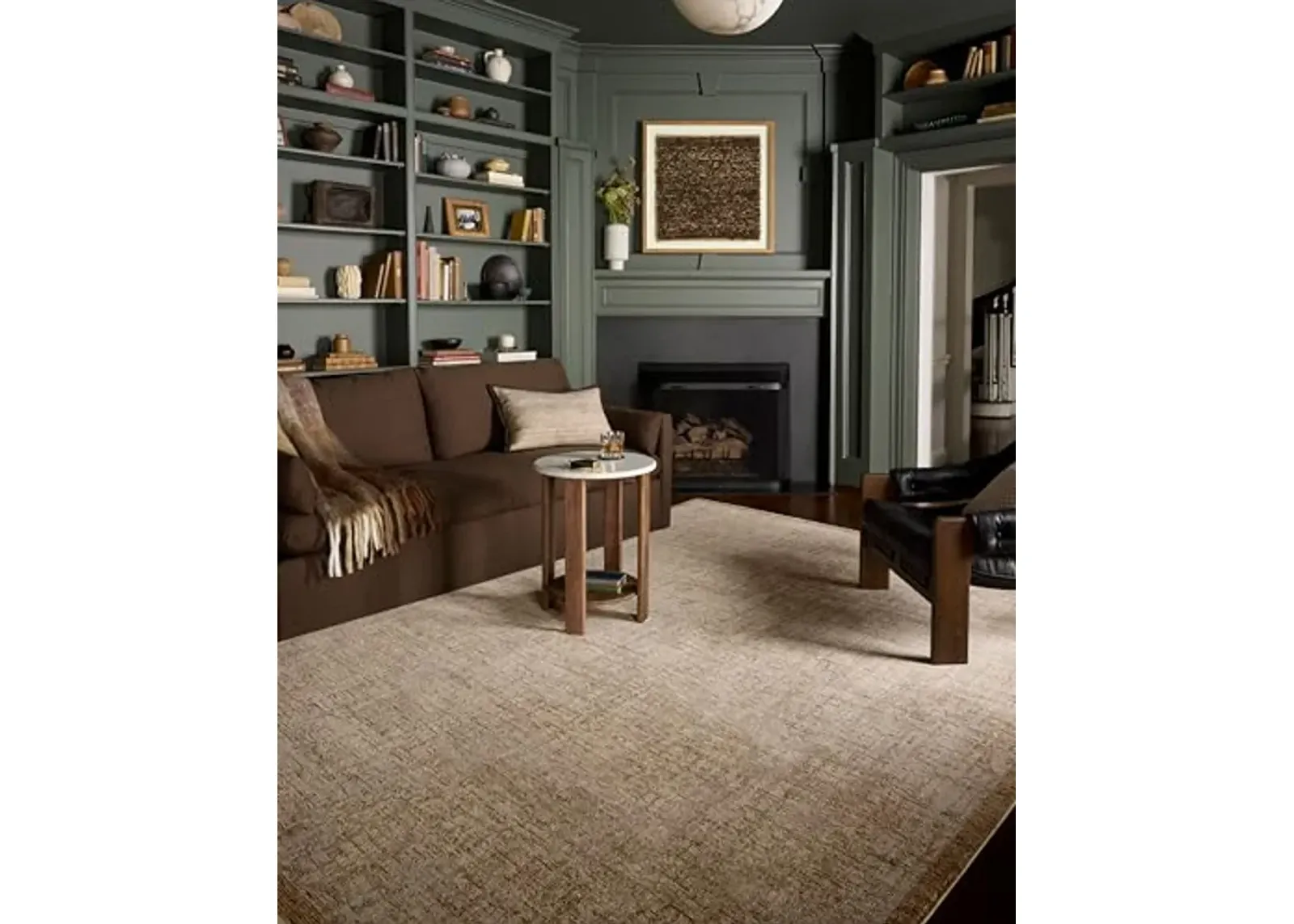 Loloi II Winston Collection WIT-01 Spice/Bone 5'-3" x 7'-6" Area Rug, .38" Pile Height, Soft, Durable, Non-Shedding, Easy Clean, Rug for Living Room