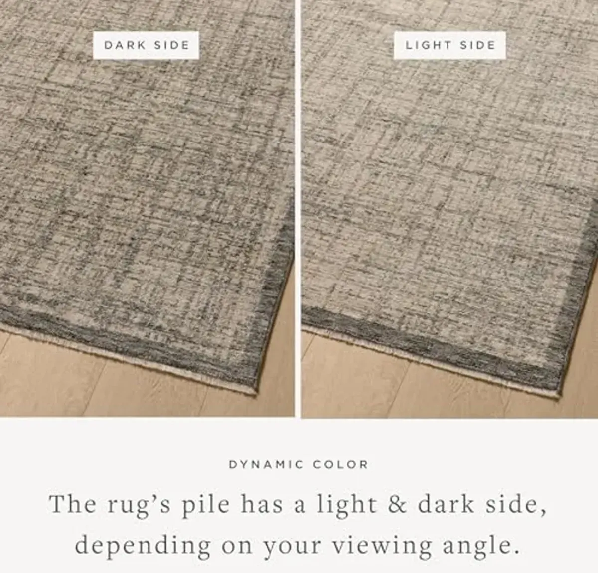 Loloi II Winston Collection WIT-01 Denim/Bone 5'-3" x 7'-6" Area Rug, .38" Pile Height, Soft, Durable, Non-Shedding, Easy Clean, Rug for Living Room