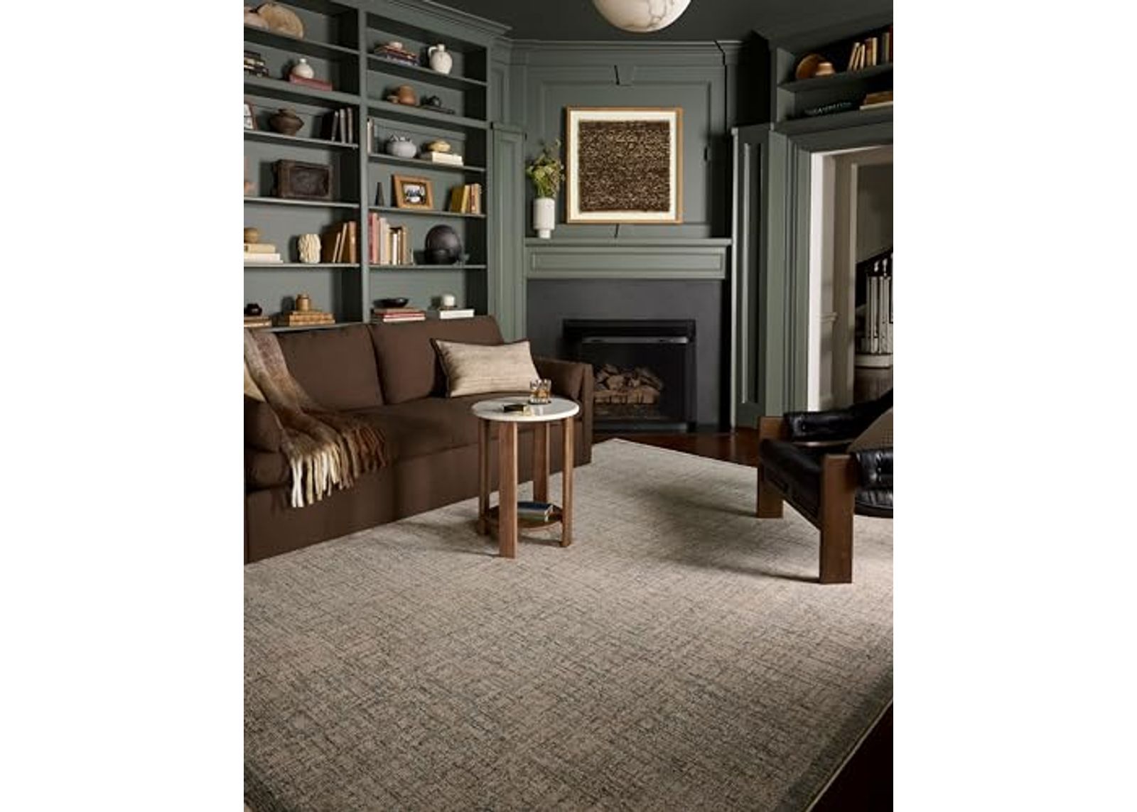 Loloi II Winston Collection WIT-01 Denim/Bone 5'-3" x 7'-6" Area Rug, .38" Pile Height, Soft, Durable, Non-Shedding, Easy Clean, Rug for Living Room