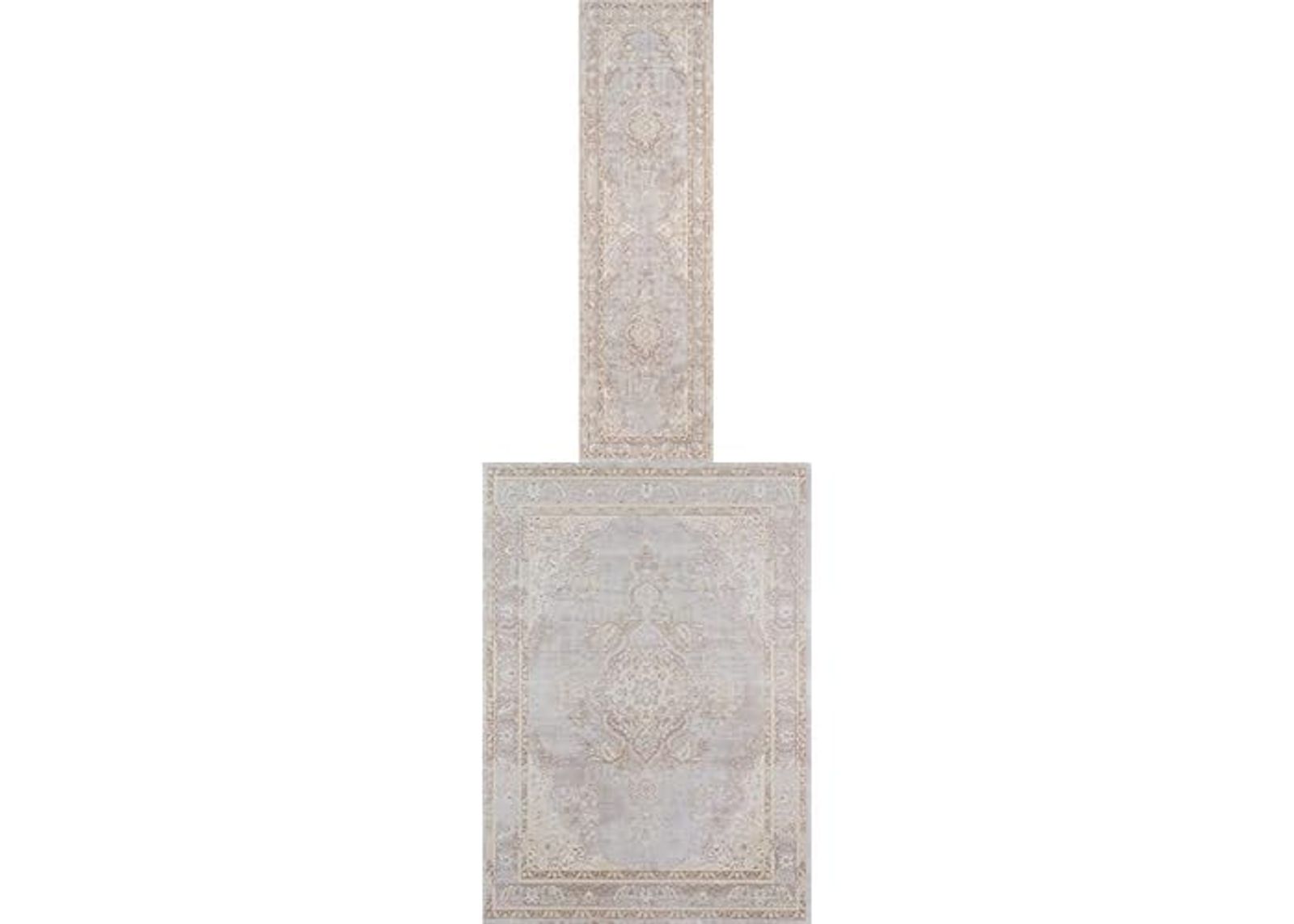 Momeni Isabella Traditional Medallion Flat Weave Runner Rug, 2’7” X 8’, Grey Isabella Traditional Medallion Flat Weave Area Rug, 2' X 3', Grey