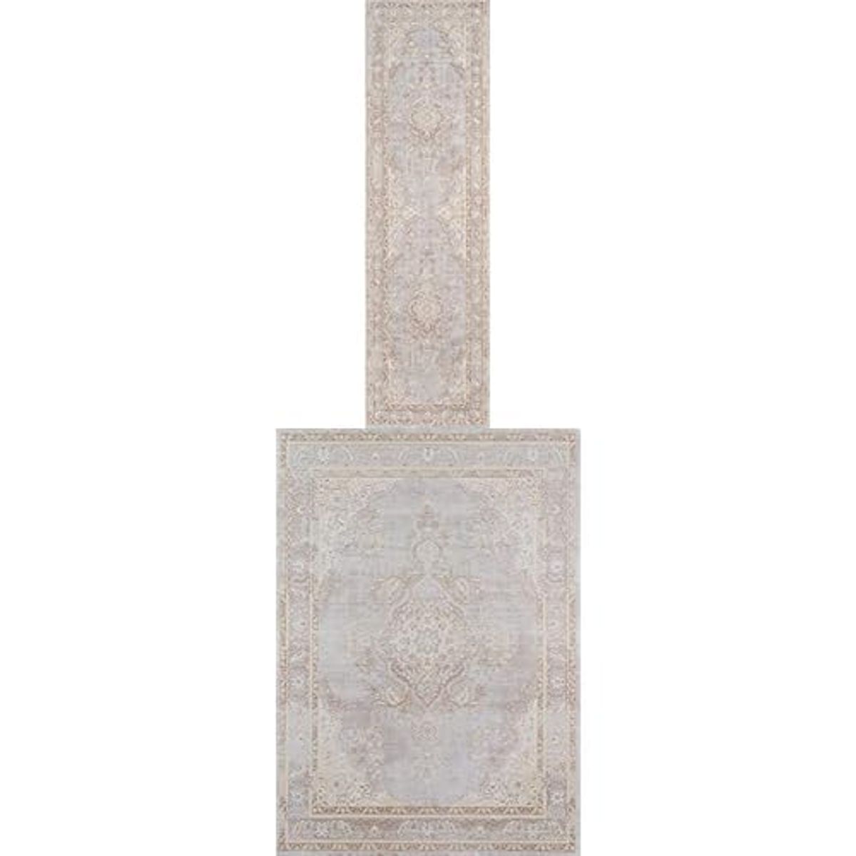 Momeni Isabella Traditional Medallion Flat Weave Runner Rug, 2’7” X 8’, Grey Isabella Traditional Medallion Flat Weave Area Rug, 2' X 3', Grey