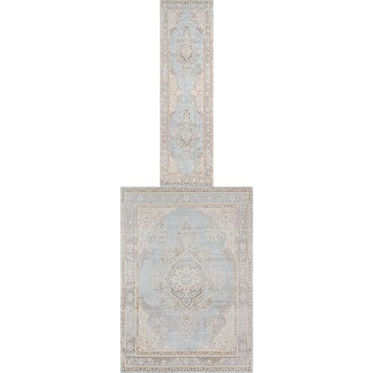 Momeni Isabella Traditional Medallion Flat Weave Runner Rug, 2’7” X 8’, Grey Isabella Traditional Medallion Flat Weave Area Rug, 2' X 3', Blue