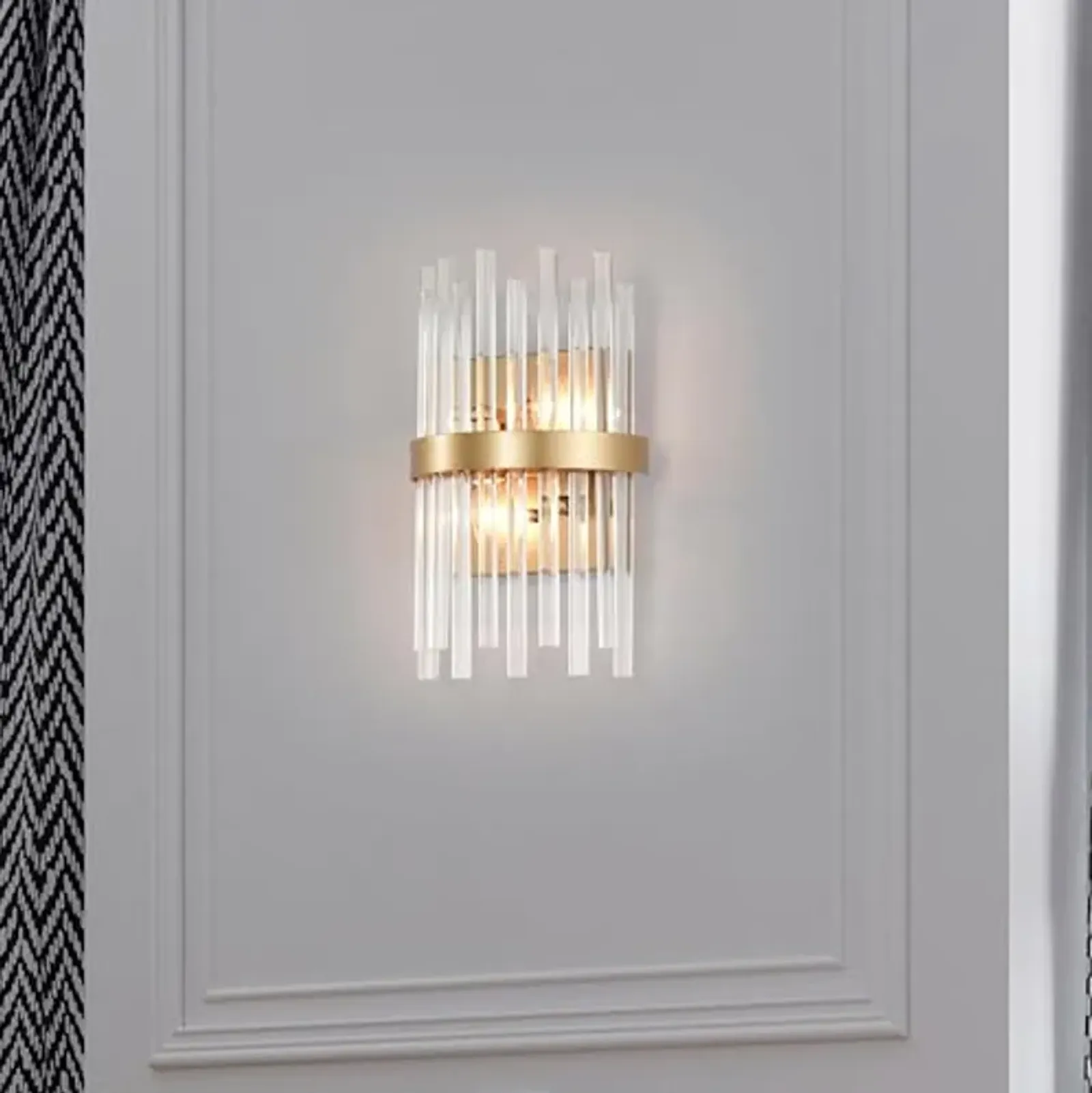 The Lighting Store Casandra Glossy Bronze 2-Light Crystal Glass Bar Wall Sconce - 7.9 inches W x 13.8 inches H x 5 inches D