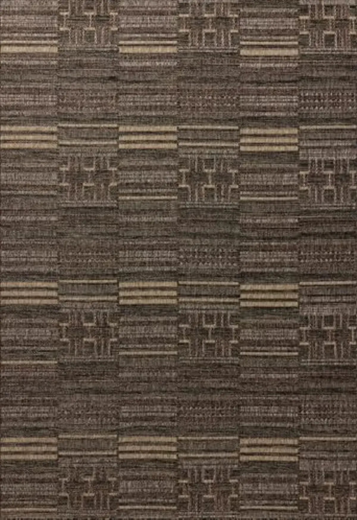 Loloi II Birch Collection BIR-01 Spice/Tobacco 6'-7" x 9'-4", Area Rug, .25" Pile Height, Indoor/Outdoor, Durable, Neutral, Easy Clean, Rug for Patio, Deck, Entry, Balcony, Outdoor Space