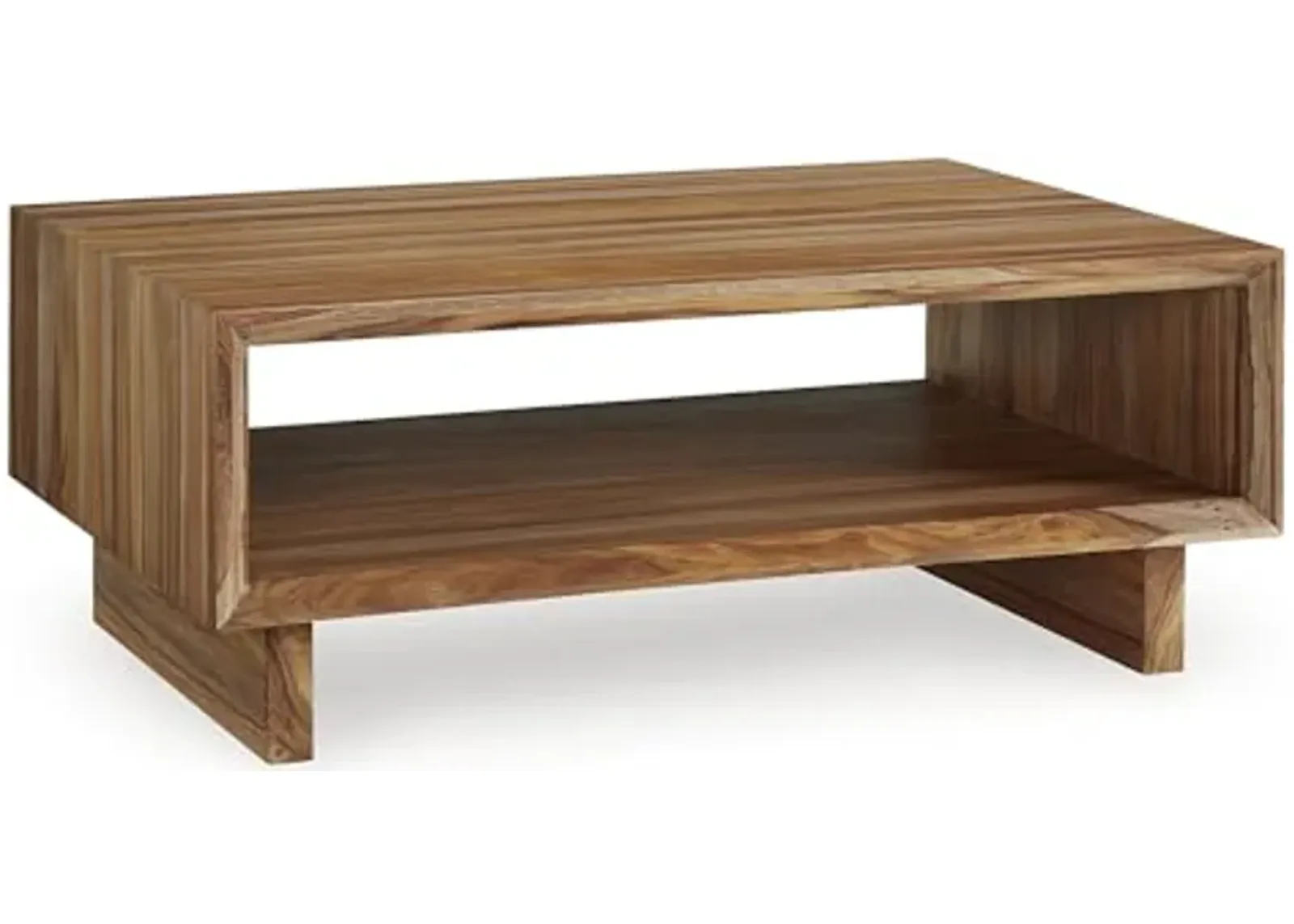 Signature Design by Ashley Dressonni Modern Rectangular Coffee Table, Brown