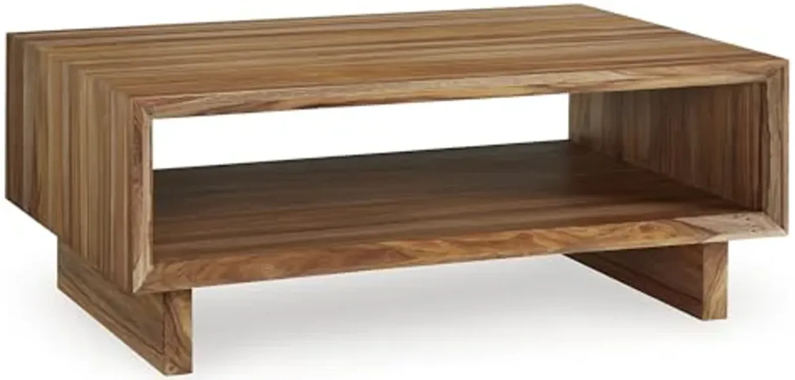 Signature Design by Ashley Dressonni Modern Rectangular Coffee Table, Brown