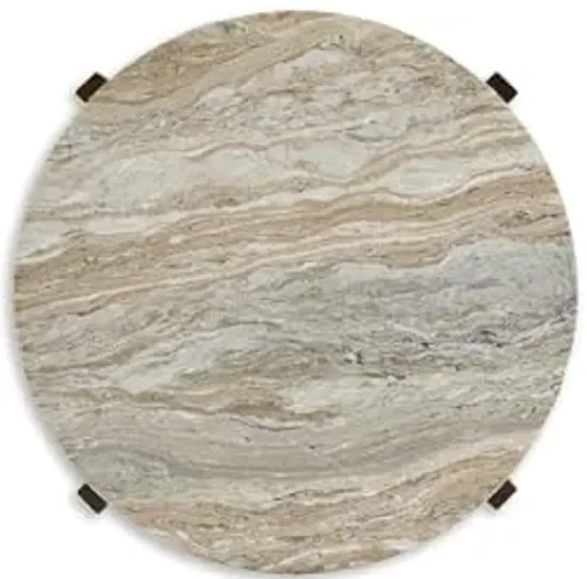 Signature Design by Ashley Tanidore Coffee Table with Natural Marble Top, Warm Brown