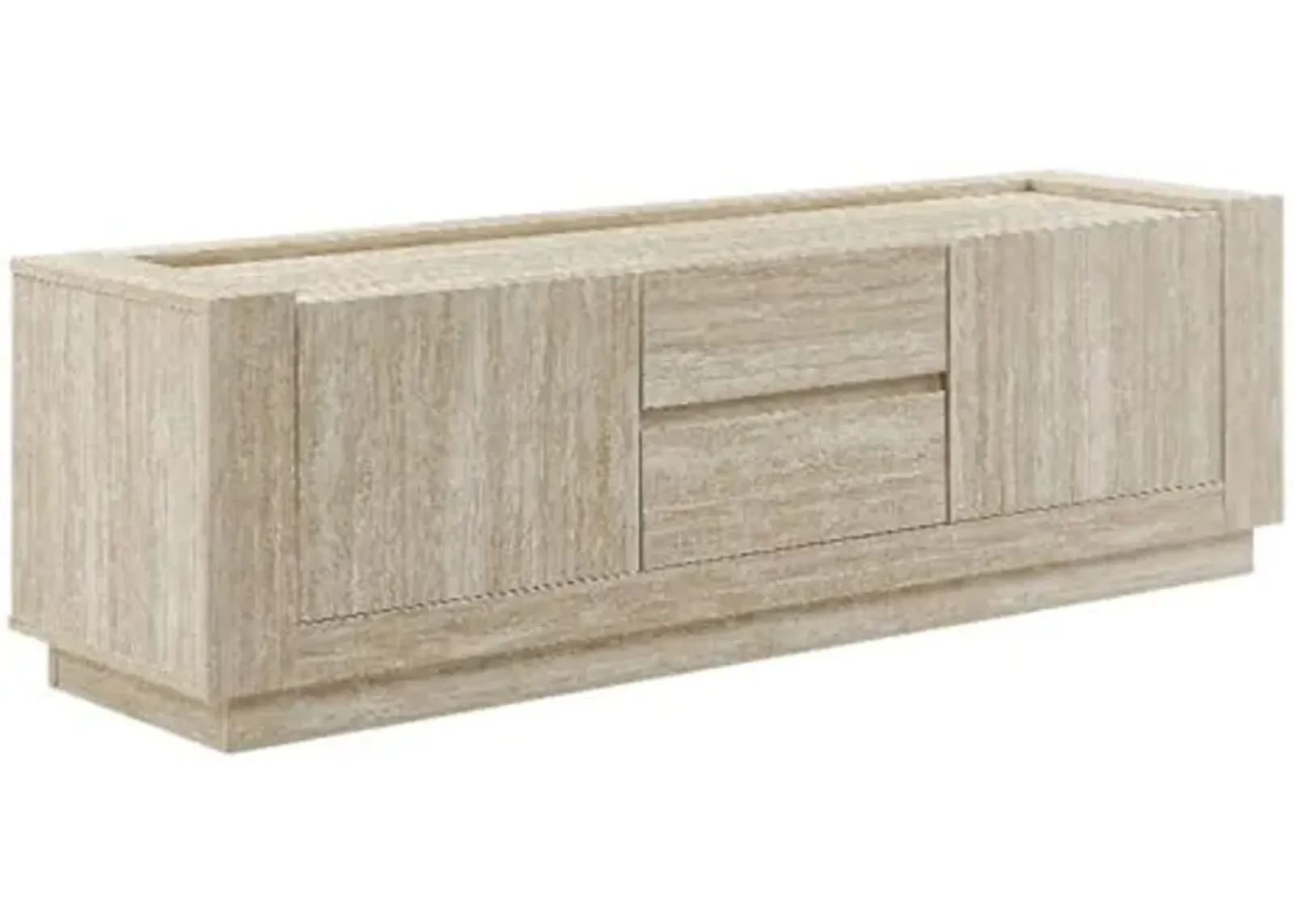 Modway Hollis TV Console with Faux in Travertine