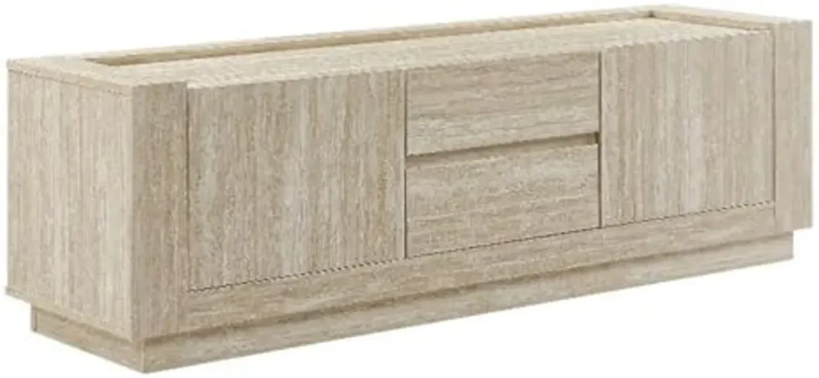 Modway Hollis TV Console with Faux in Travertine