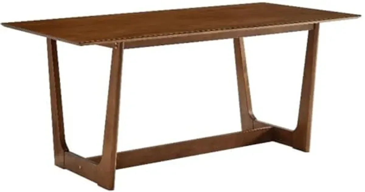 Modway Solara Dining Table in Walnut