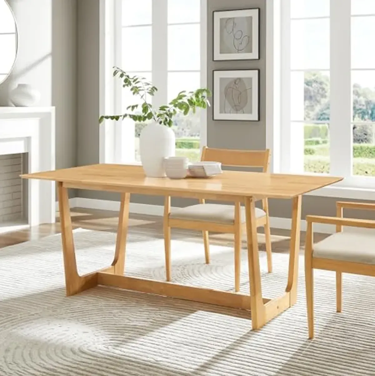 Modway Solara Dining Table in Natural