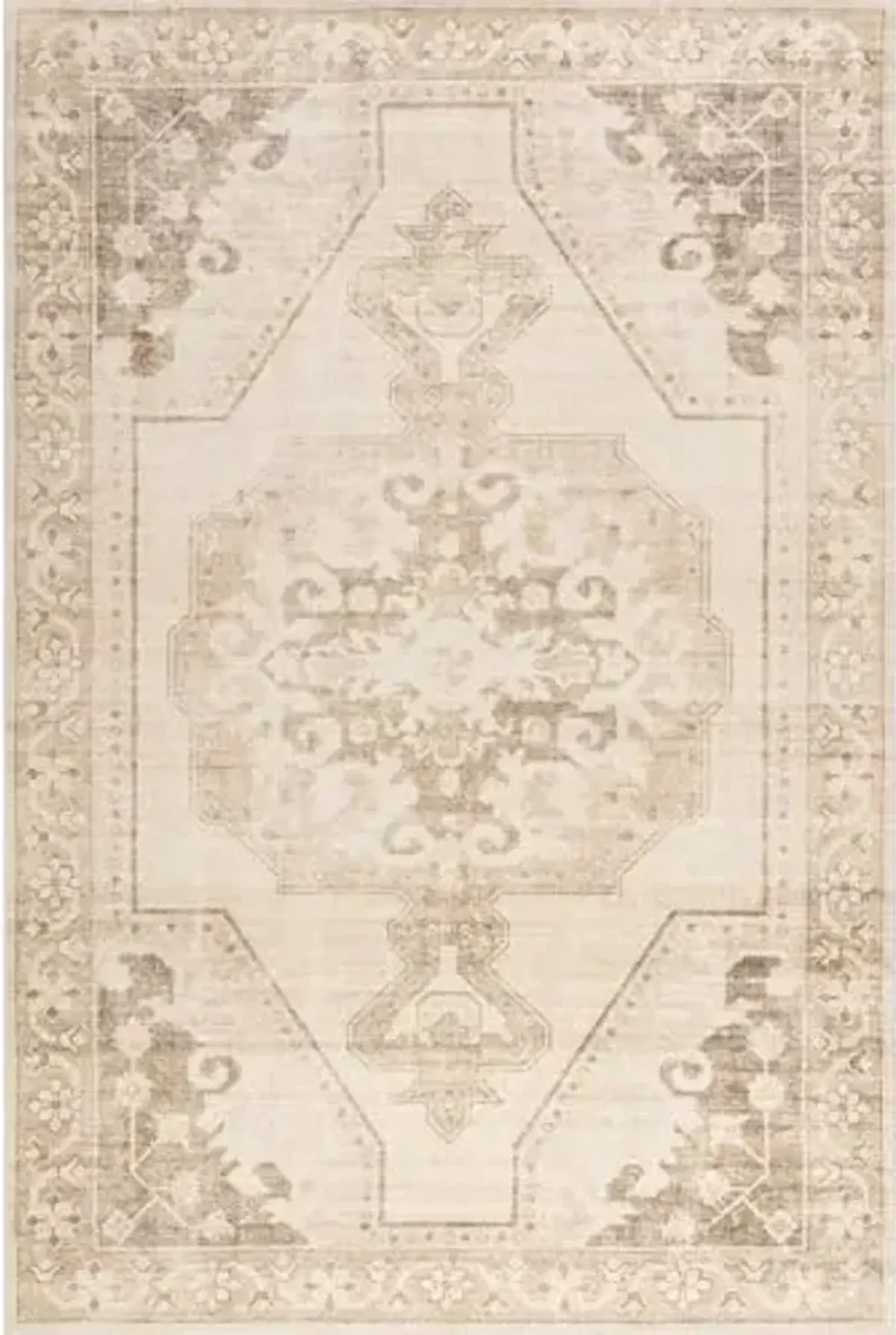 Rugs USA Nienna Wool and Cotton Area Rug, 4x6, Beige