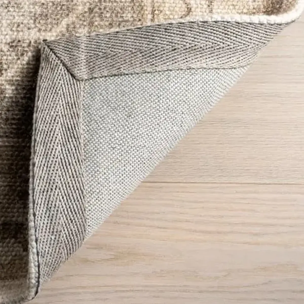 Rugs USA Nienna Wool and Cotton Area Rug, 4x6, Beige