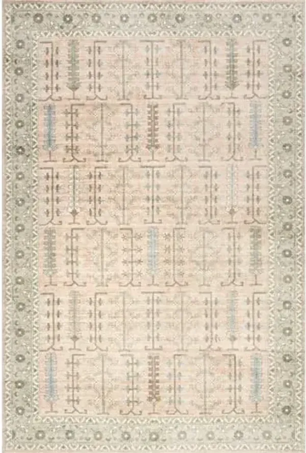 Rugs USA Mythic Peach/Grey, 4' x 6', Hand Woven, Oriental, Wool & Cotton, Soft and Cozy, High Traffic, Stain Resistant, Easy Clean, Durable Area Rug for Bedroom, Living Room, Dining, Den, Foyer