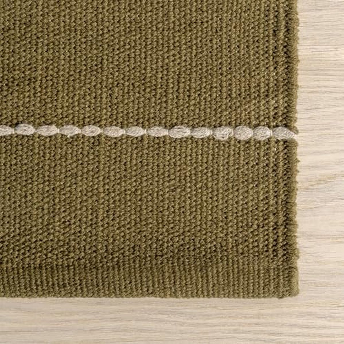 Rugs USA x Lauren Liess Nightwalk Striped Wool Area Rug, 4x6, Olive Green