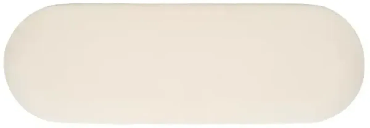 SAFAVIEH Couture Collection Bayard Natural/White Rattan Oval Storage Bench (Fully Assembled)