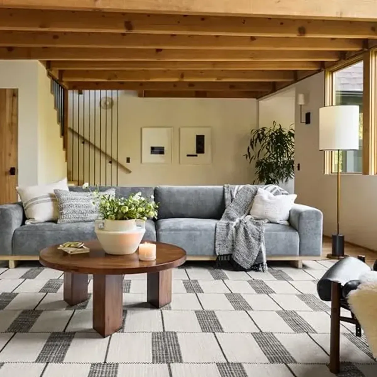 Rugs USA Harvey Wool and Cotton Area Rug, 7'6" x 9'6", Ivory