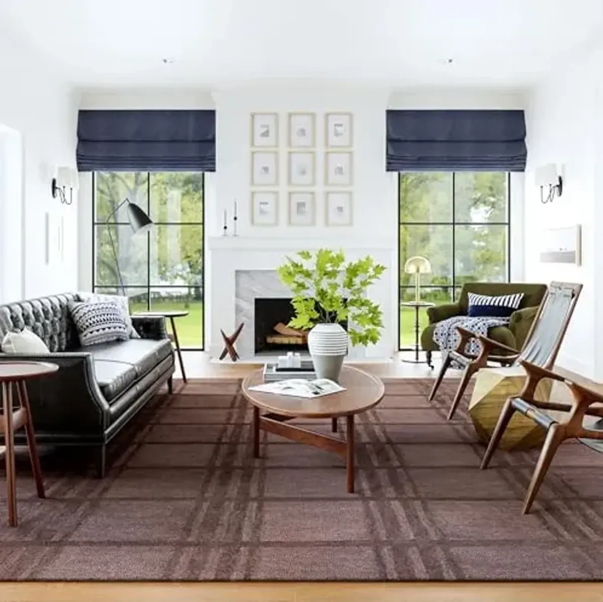 Rugs USA Malloy Dark Brown, 5' x 8', Handmade, Plaid, Wool, Soft and Cozy, High Traffic, Stain Resistant, Easy Clean, Durable Area Rug for Bedroom, Living Room, Dining Space, Den, Foyer, Entryway