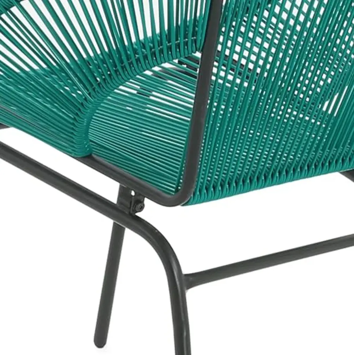 Christopher Knight Home Outdoor Wicker Chairs Set of 2, Weave Club Chairs, Round Basket Woven Seating Chairs, Iron Frame Durable Legs, Rattan Club Chairs for Patio Balcony, Poolside, Gardern, Teal