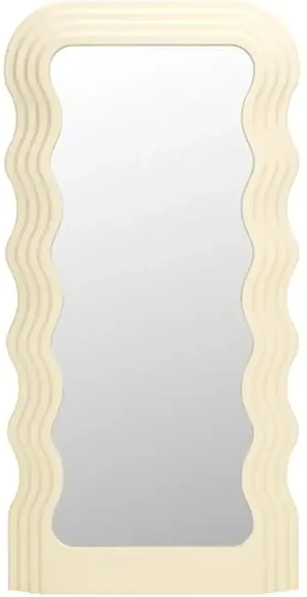 SAFAVIEH Home Collection Mahya White 32 x 63-inch Rectangle Decorative Accent Wall Mirror