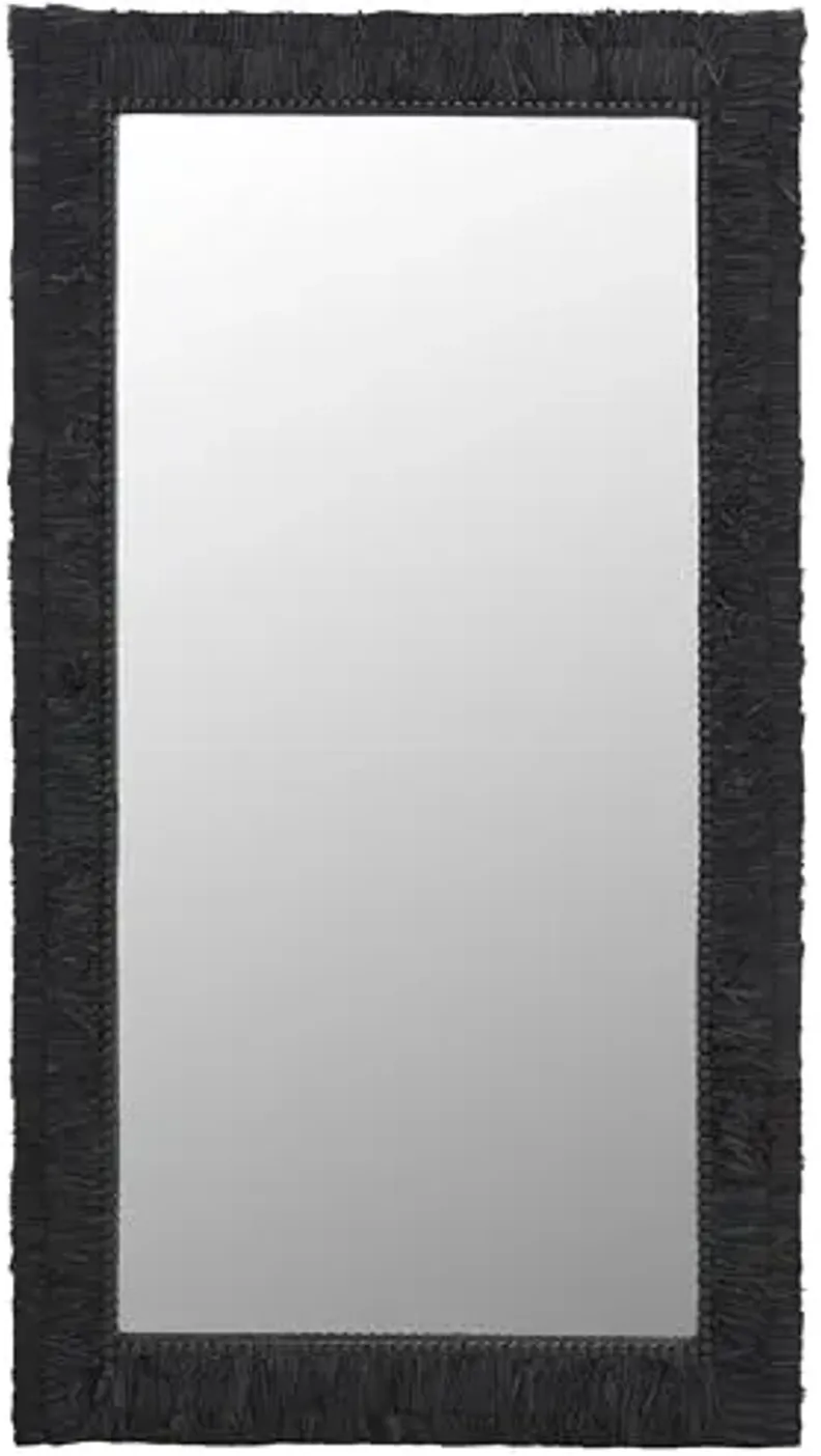 SAFAVIEH Home Collection Zoelle Black 30 x 55-inch Rectangle Decorative Accent Wall Mirror