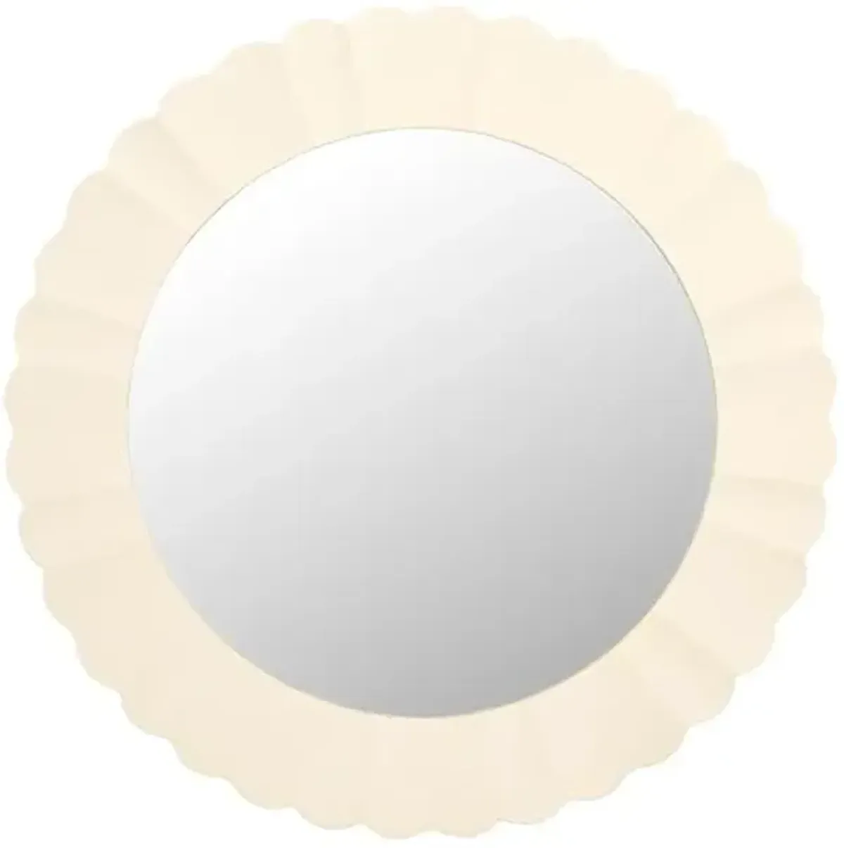 SAFAVIEH Home Collection Nooa Soft White 36-inch Round Decorative Accent Wall Mirror